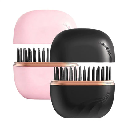 Cordless Hair Straightener Brush Portable Hairstyling Tool Mini Straightening Comb Portable Anti-Scald ShellUSB ChargingBrushes